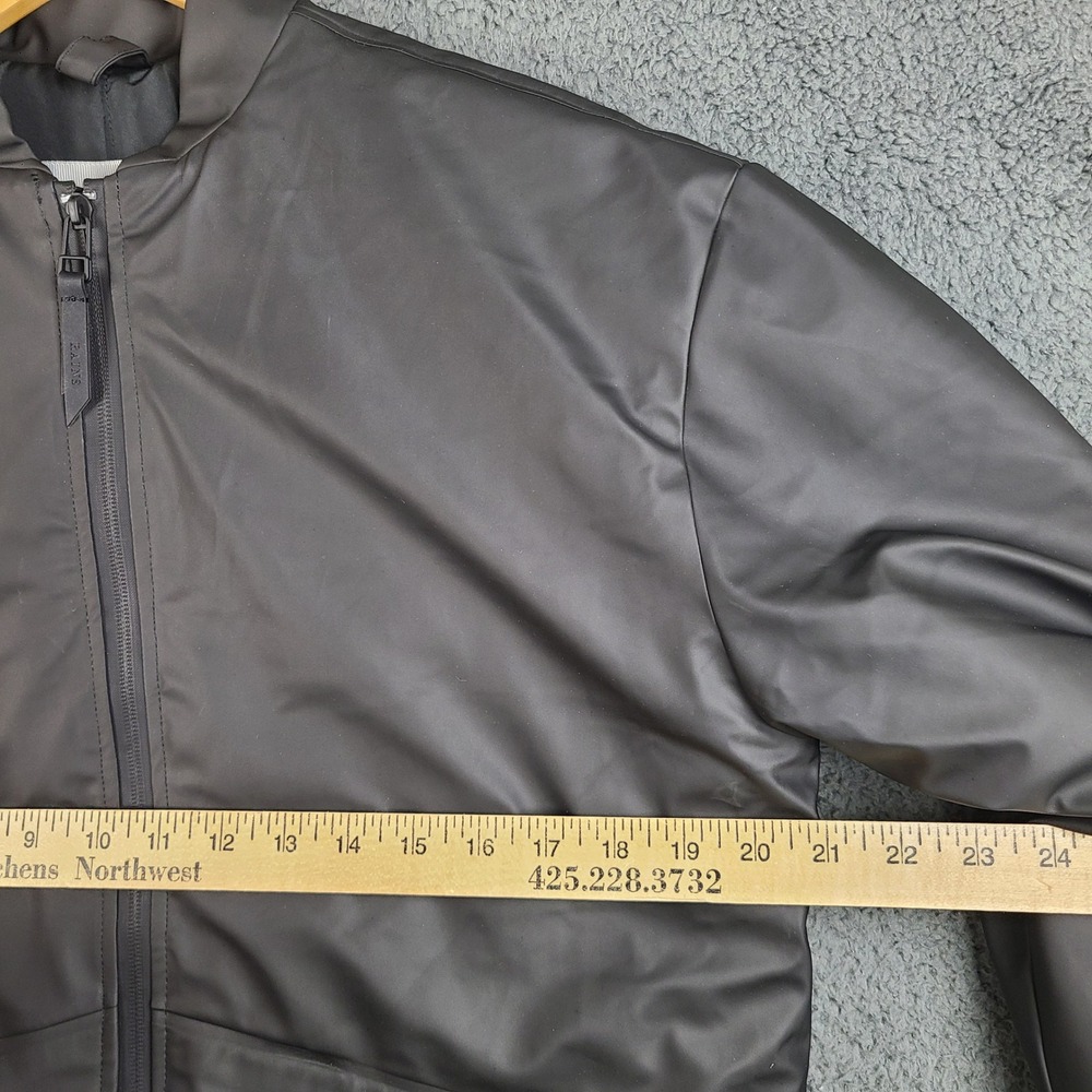 Rains Thermal Bomber Jacket Black Waterproof Insulated Coat XXS/XS - Picture 7 of 8
